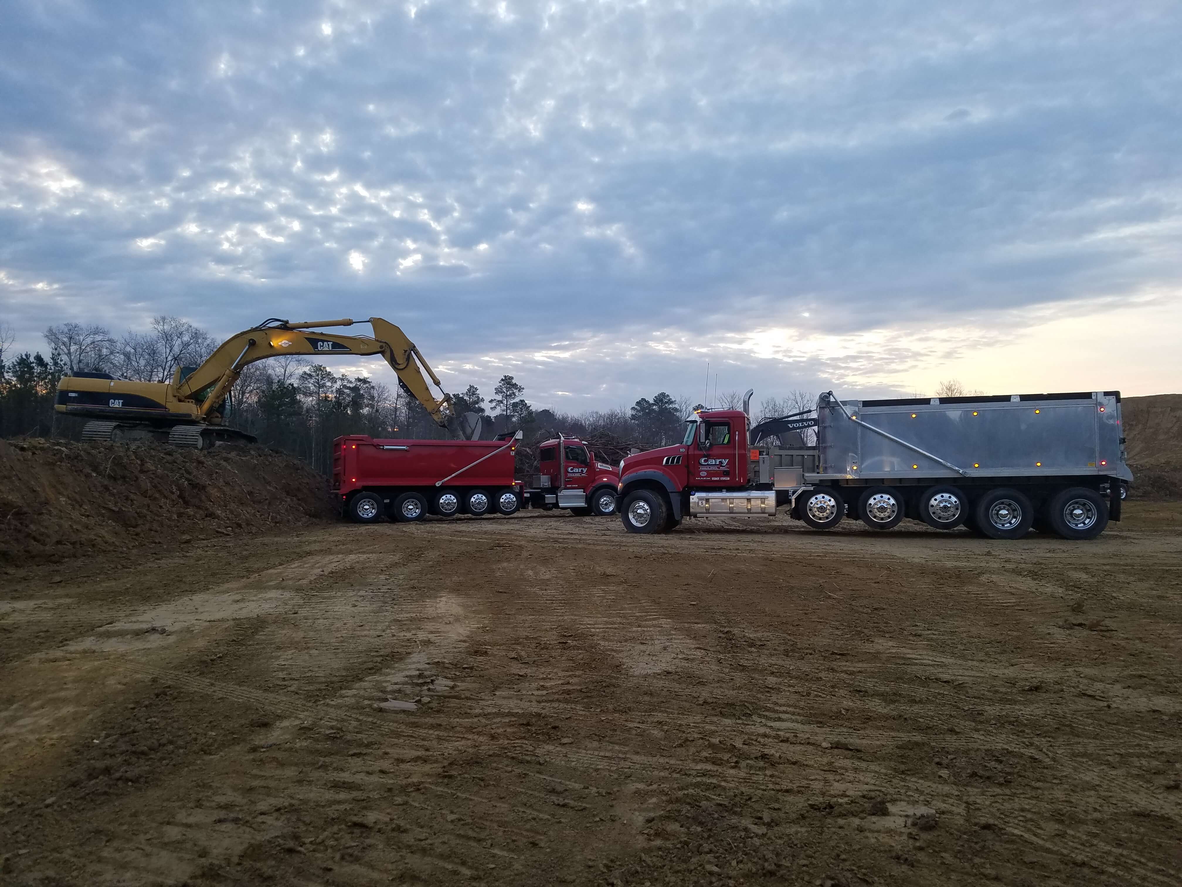 Trucks with Beautiful Sky